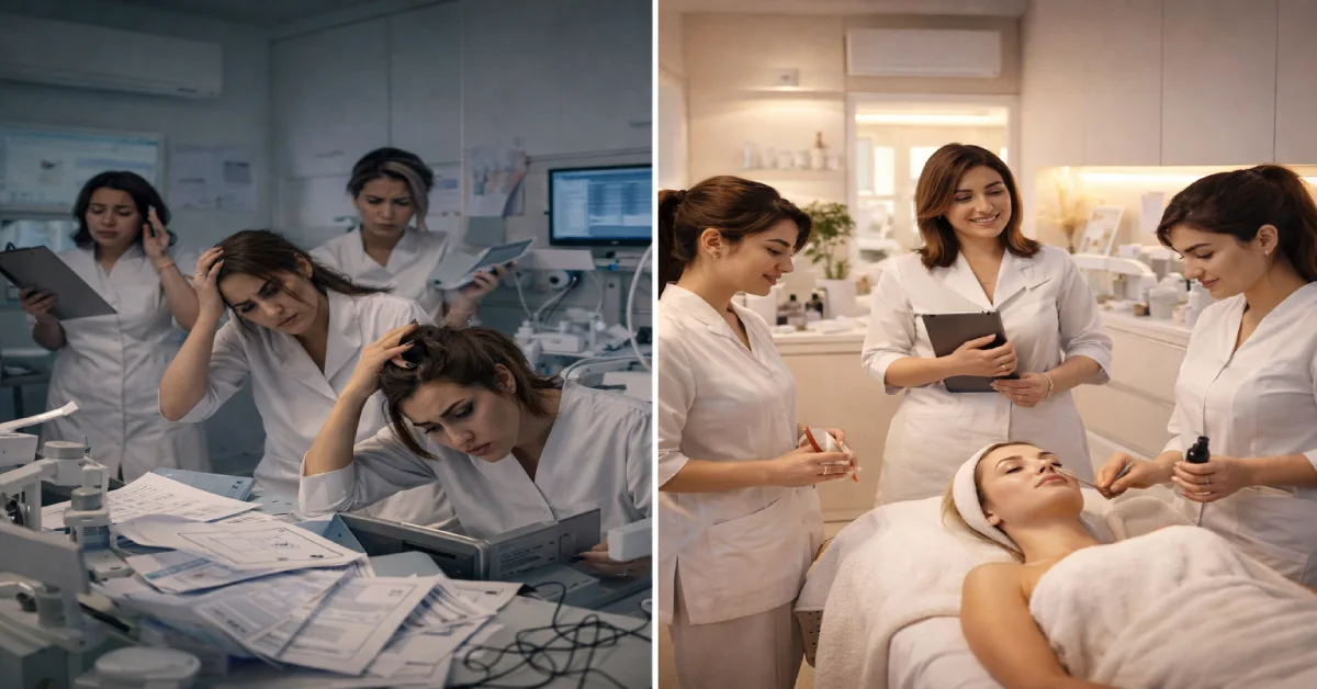 مدیریت اصولی با یادگیری کوچینگ کلینیک زیبایی