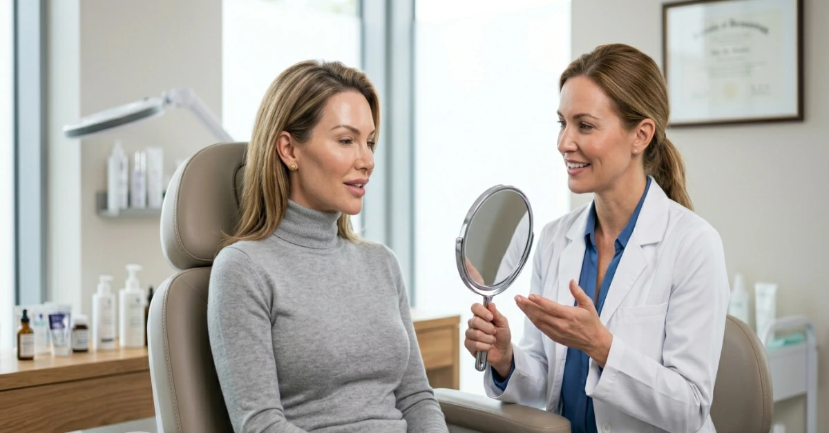 مشاوره با پزشک برای انتخاب مدل فیلر لب: فیلر لب طبیعی یا حجیم
