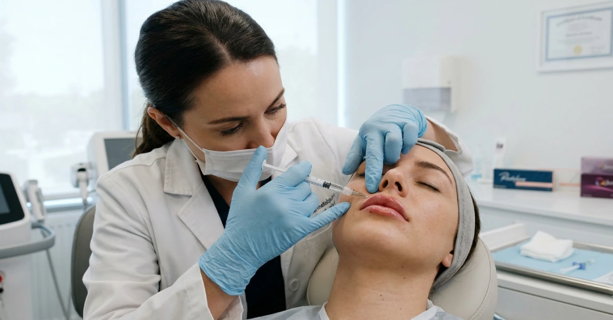 فرآیند برجستهسازی و تزریق فیلر لب در کلینیک زیبایی