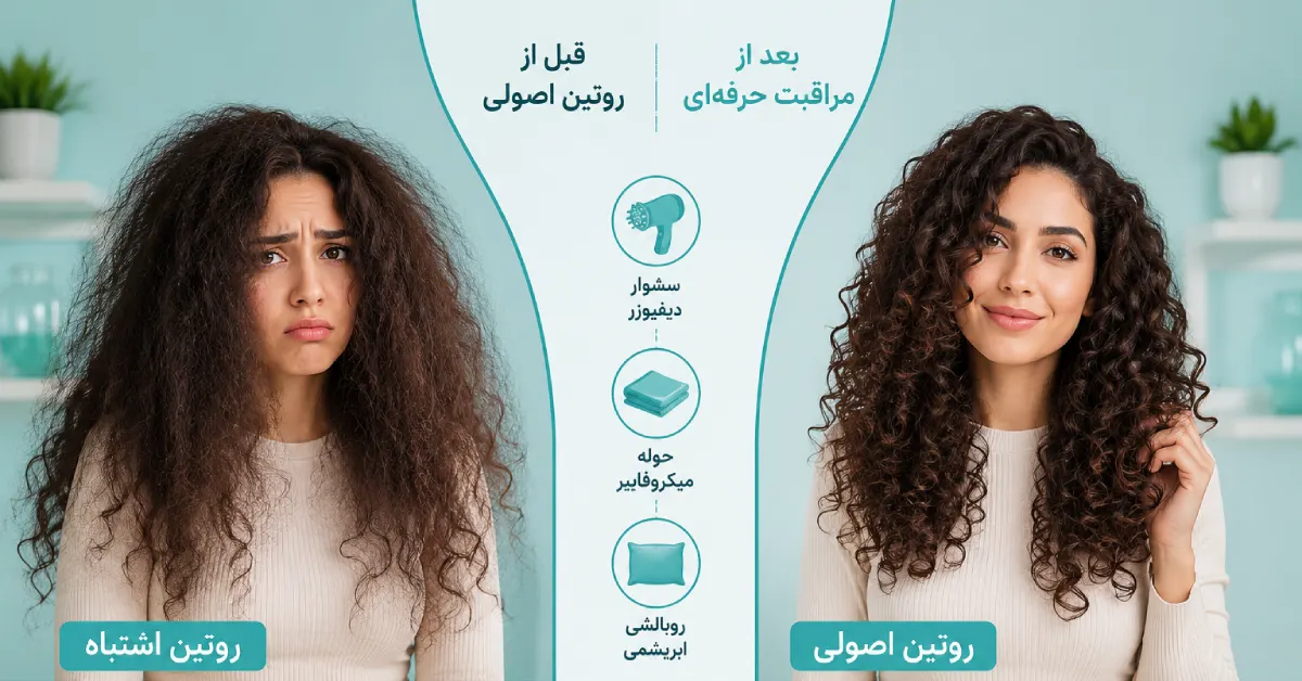 تغییر-قبل-و-بعد-موی-فر-روتین