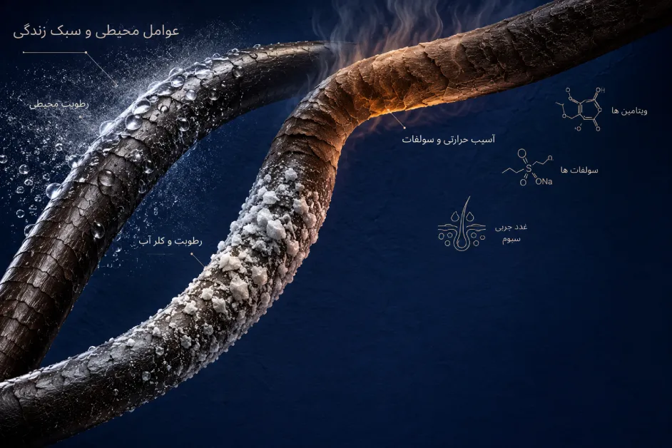 نقشه-ذهنی-عوامل-محیطی-موی-مجعد